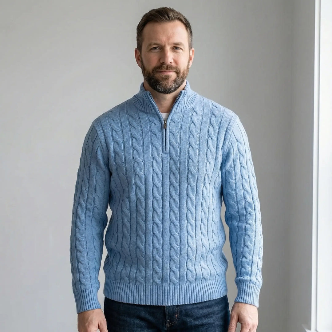 Leo | Men’s Half-Zip Cotton Sweater