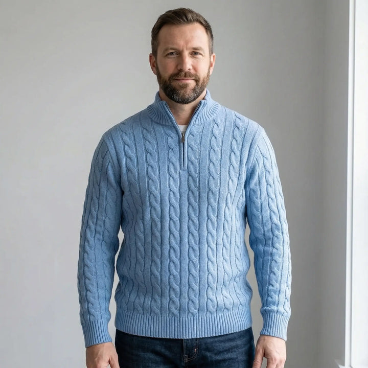 Leo | Men’s Half-Zip Cotton Sweater