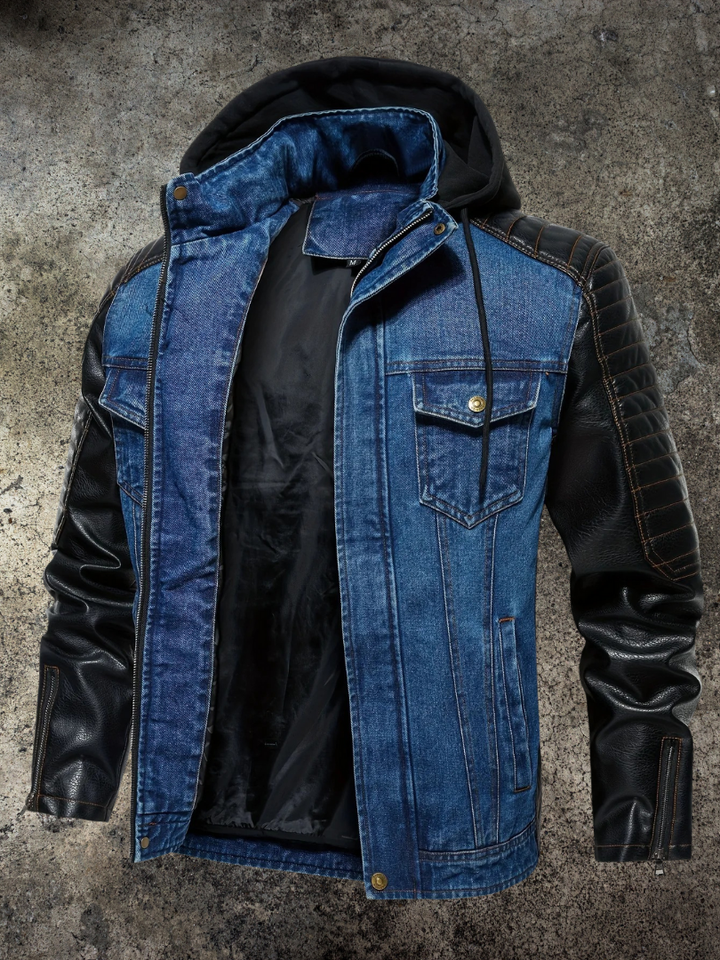 JACK HARRISON™ | HYBRID HOODED DENIM JACKET