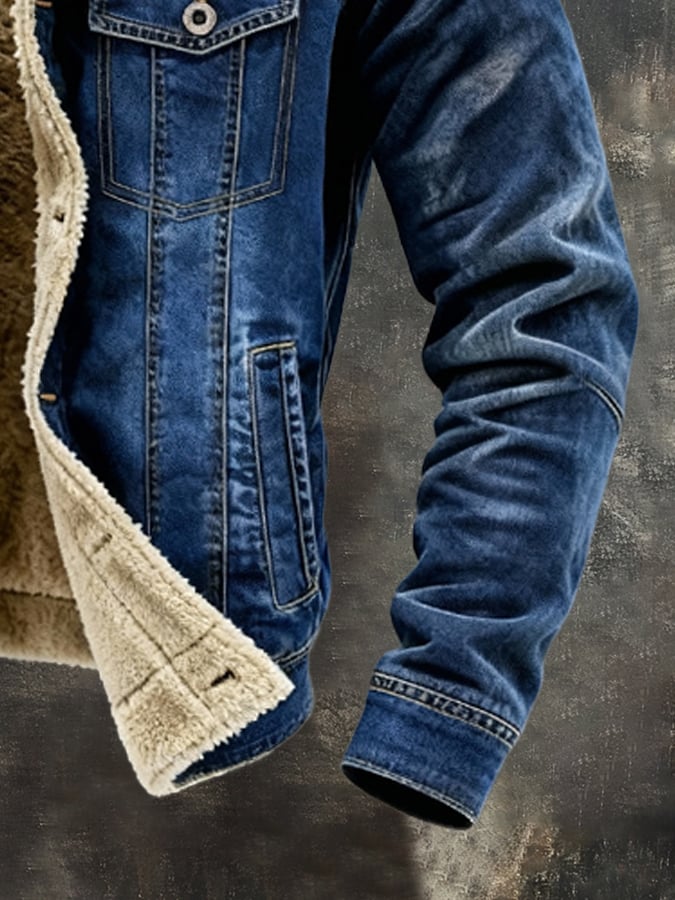 JACK HARRISON™ | RETRO SHERPA-LINED DENIM JACKET