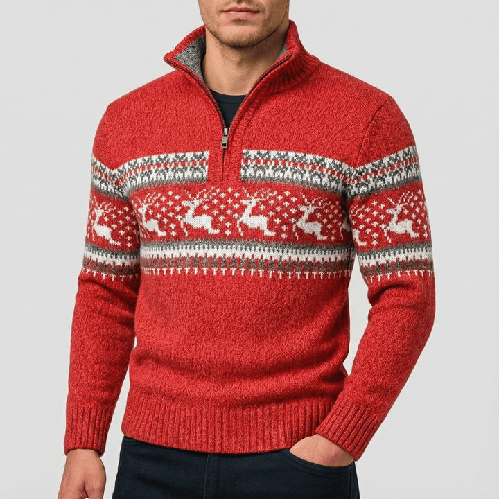 Bryson | Fair Isle Half-Zip Sweater