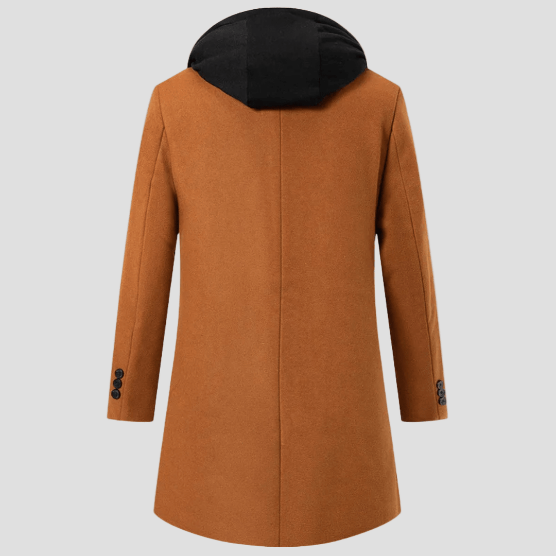 Archer | Hooded Wool Overcoat with Quilted Lining