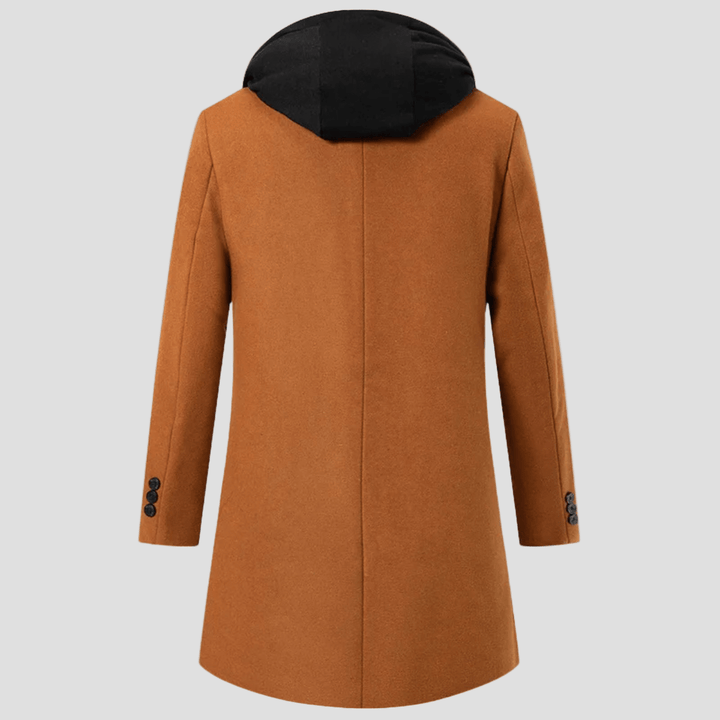 Archer | Hooded Wool Overcoat with Quilted Lining