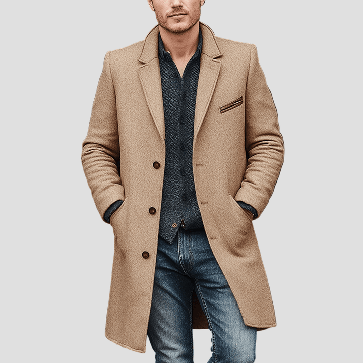 Aiden | Simple Wool Mid Coat