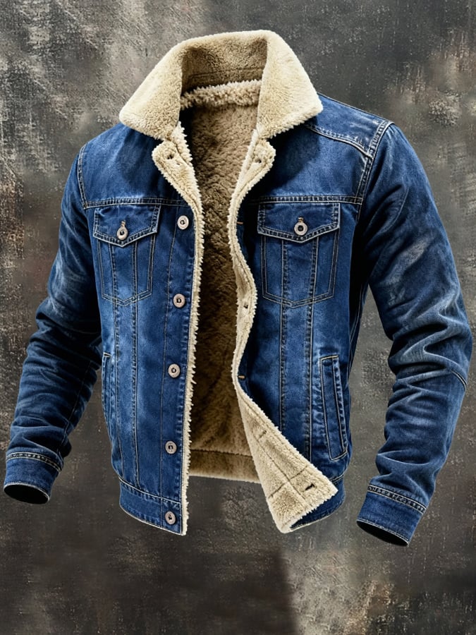 JACK HARRISON™ | RETRO SHERPA-LINED DENIM JACKET