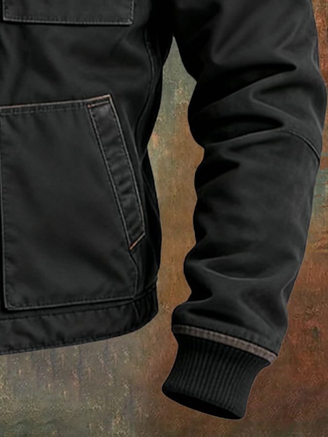 JAMES | RETRO OUTDOOR COTTON JACKET WITH FLEECE LINING