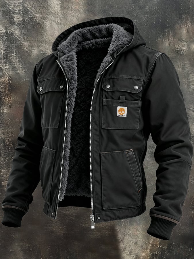 JAMES | RETRO OUTDOOR COTTON JACKET WITH FLEECE LINING