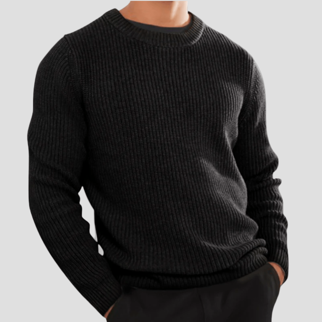 Owen | Men’s Cotton Blend Ribbed Crewneck Sweater