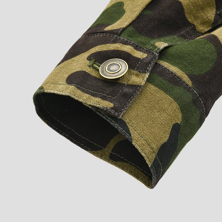 Carter | Camouflage Canvas Retro Lapel Jacket