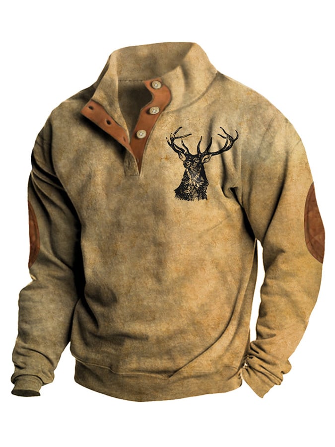 LOGAN | WESTERN-STYLE SWEATSHIRT WITH STAND-UP COLLAR