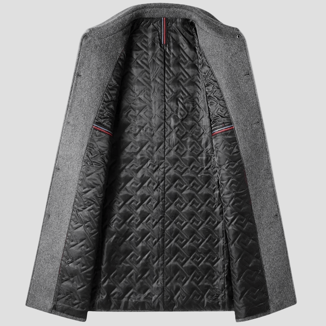 Alder | Elegant Long Wool Blend Coat for Men