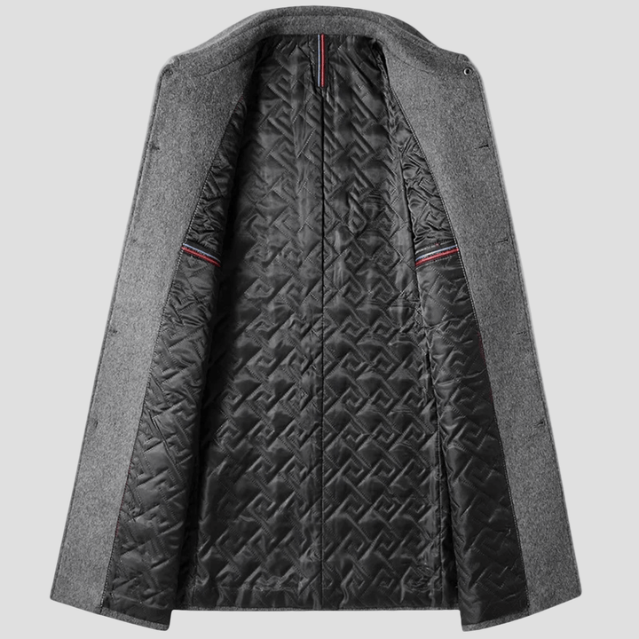 Alder | Elegant Long Wool Blend Coat for Men