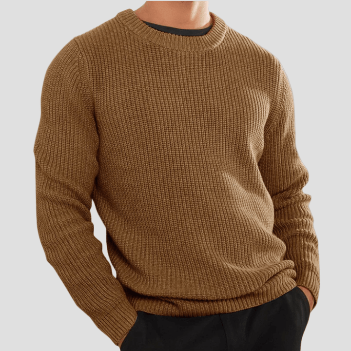 Owen | Men’s Cotton Blend Ribbed Crewneck Sweater