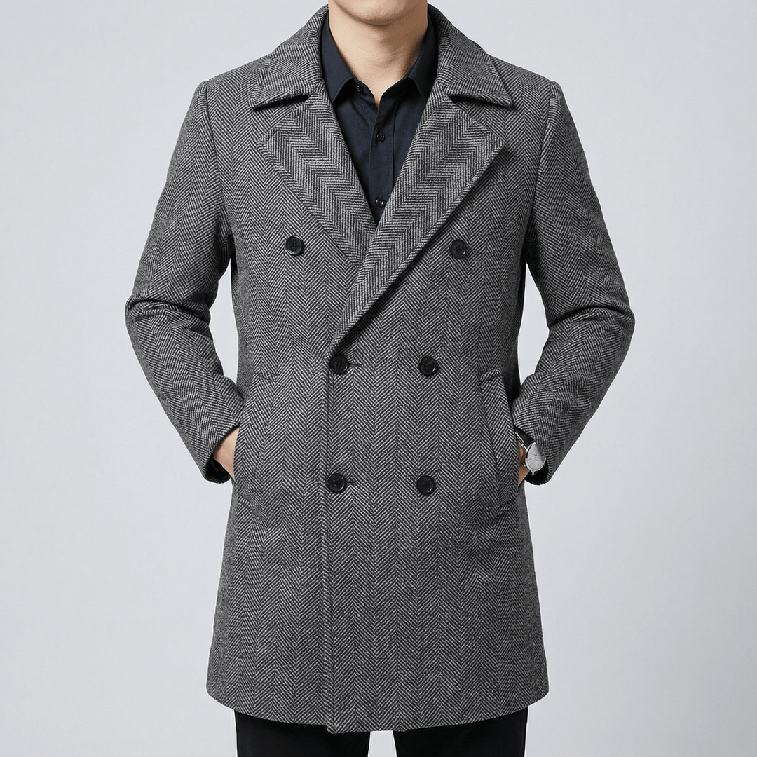 James | Herringbone Men's Coat