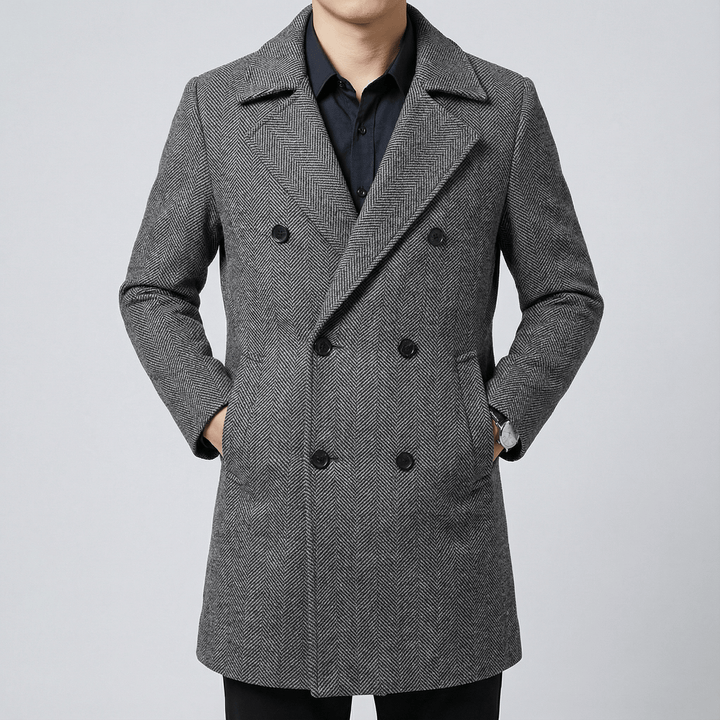 James | Herringbone Men's Coat