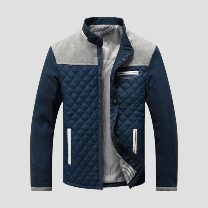 Logan | Men's Quilted Suede-Trim Winter Jacket