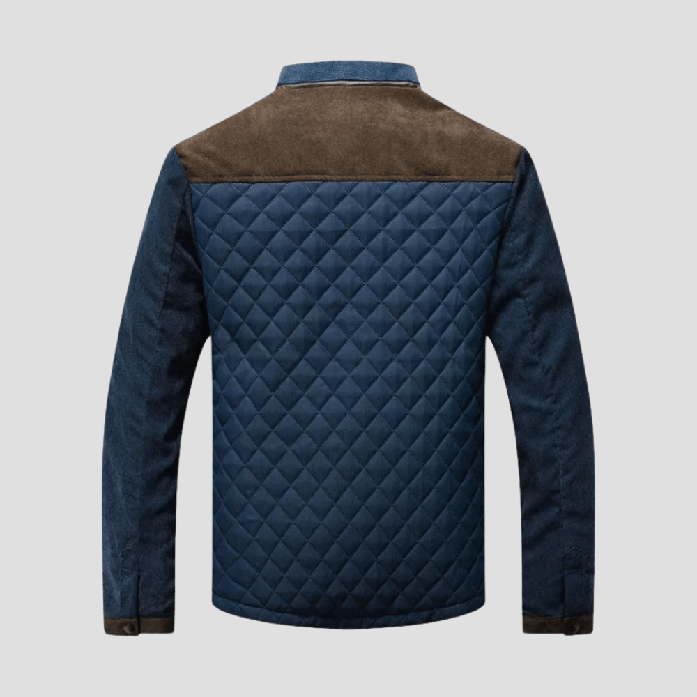 Logan | Men's Quilted Suede-Trim Winter Jacket
