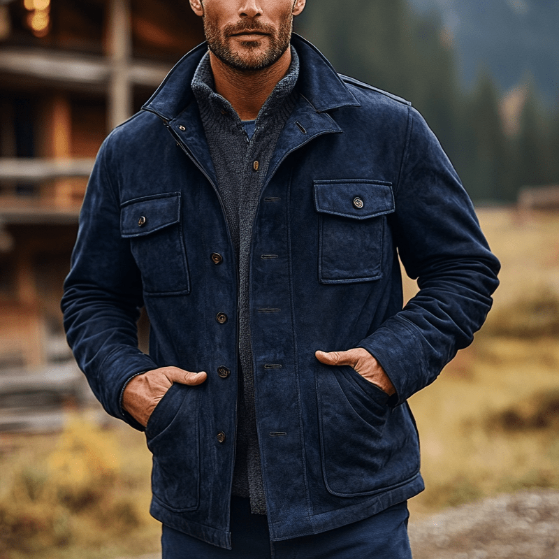 Ethan | Vintage Suede Lapel Coat