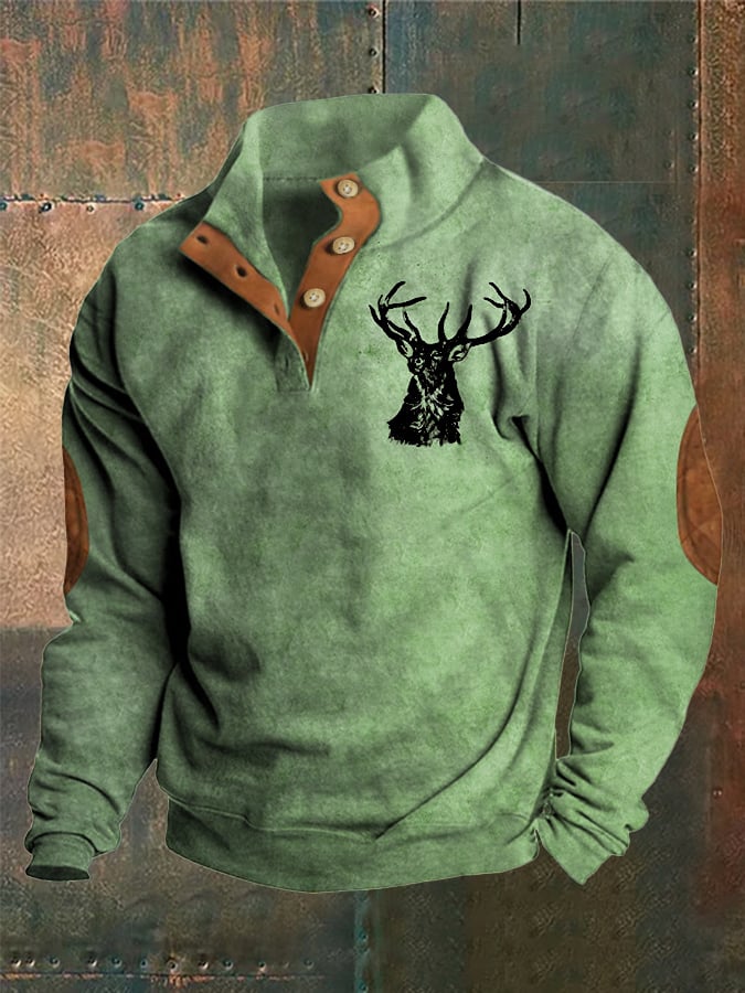 LOGAN | WESTERN-STYLE SWEATSHIRT WITH STAND-UP COLLAR