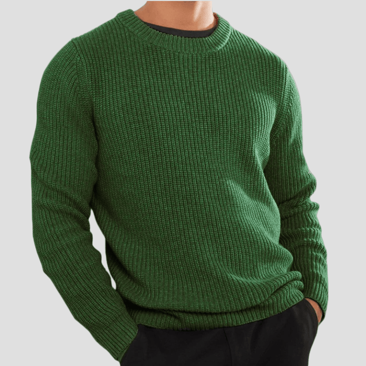 Owen | Men’s Cotton Blend Ribbed Crewneck Sweater