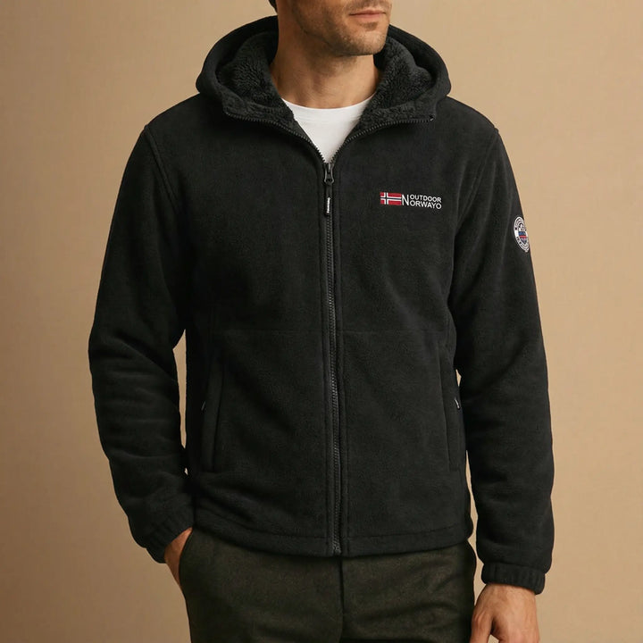 Heavyweight Sherpa-Lined Fleece Jacket