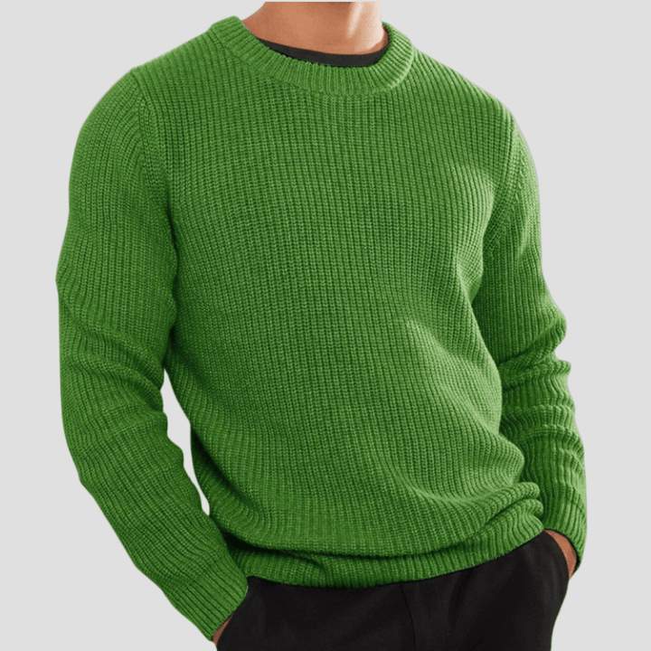 Owen | Men’s Cotton Blend Ribbed Crewneck Sweater