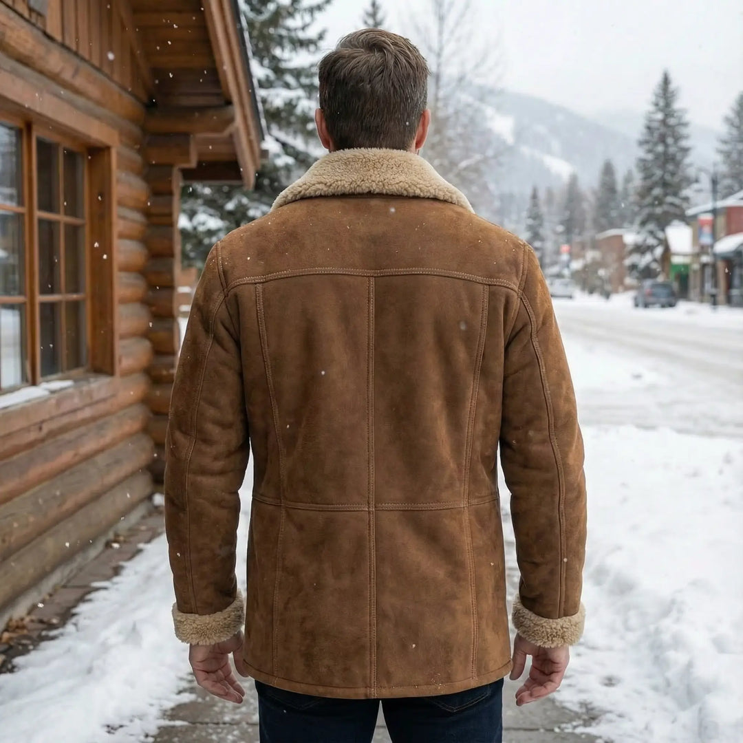 Beau | Fleece Suede Lapel Suede Single-Breasted Multi-Pocket Coat