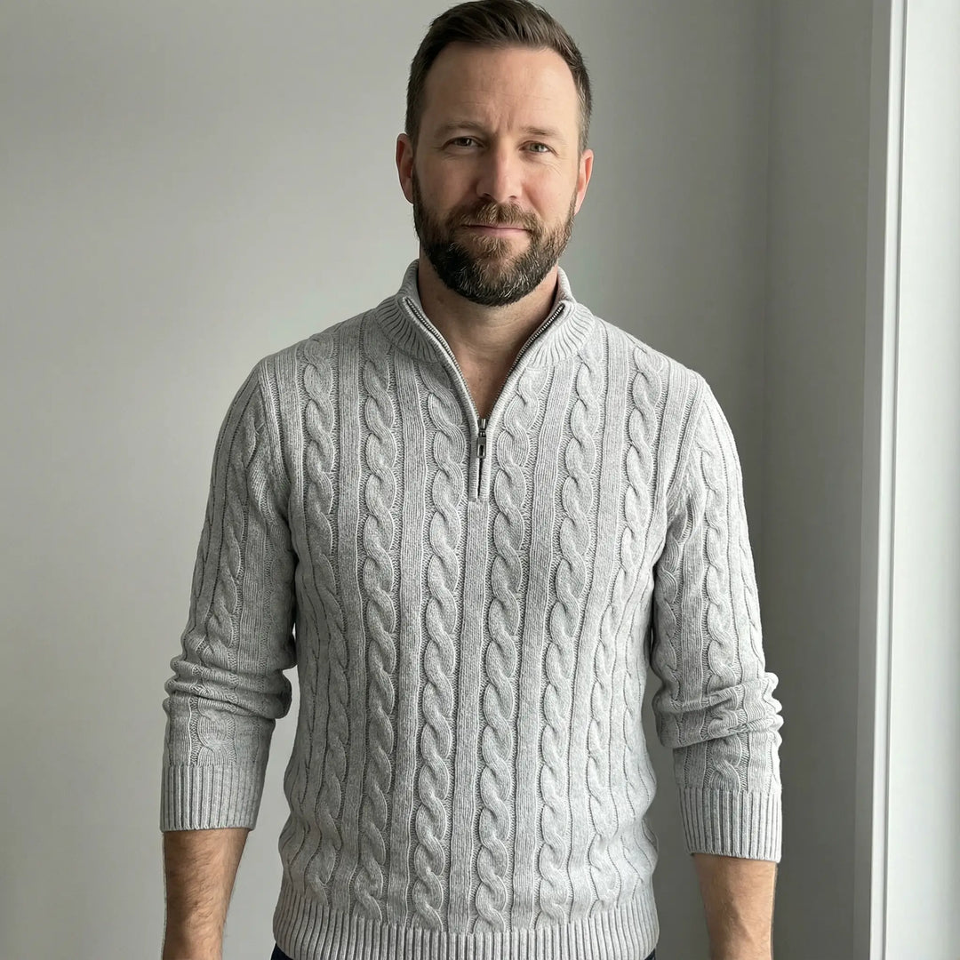 Leo | Men’s Half-Zip Cotton Sweater