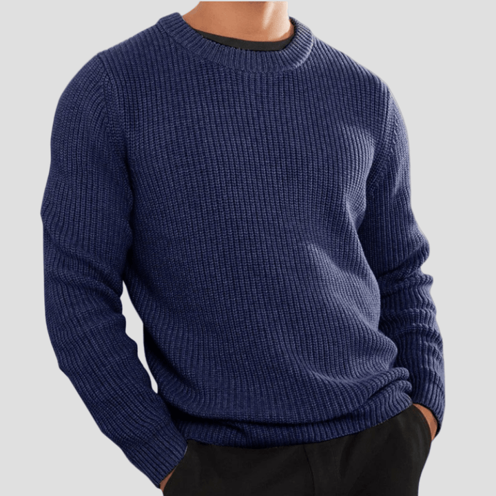 Owen | Men’s Cotton Blend Ribbed Crewneck Sweater