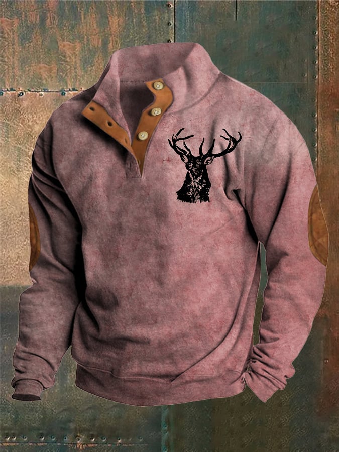 LOGAN | WESTERN-STYLE SWEATSHIRT WITH STAND-UP COLLAR
