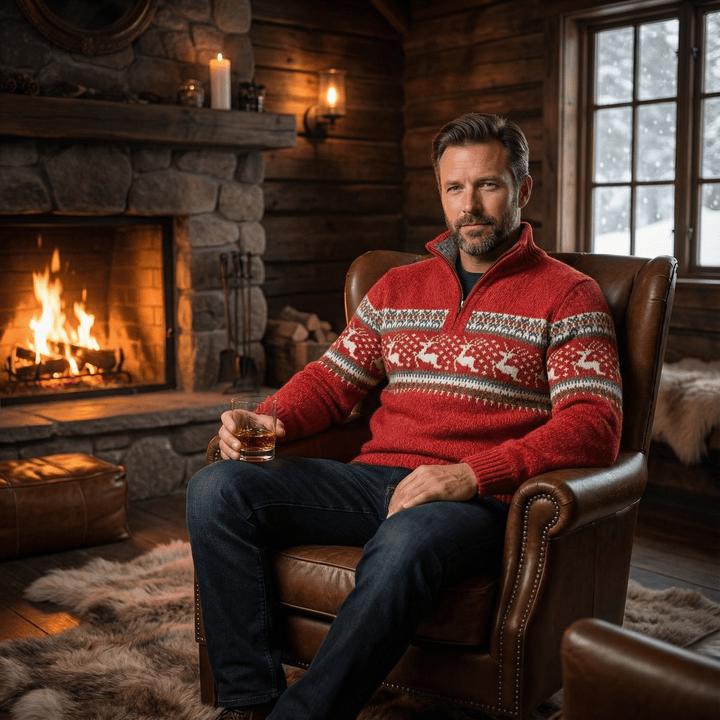 Bryson | Fair Isle Half-Zip Sweater