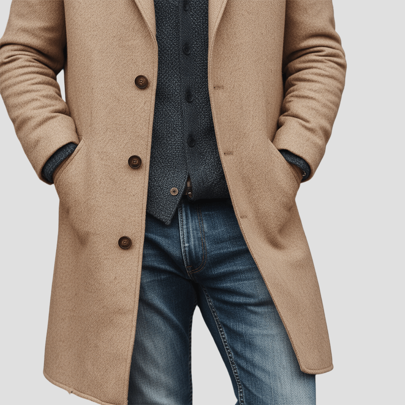 Aiden | Simple Wool Mid Coat