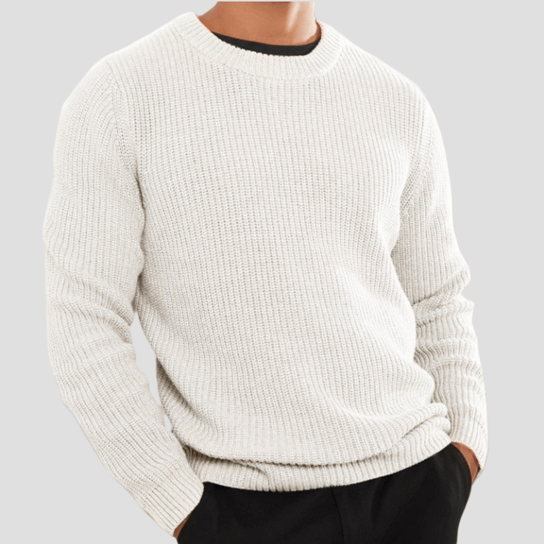 Owen | Men’s Cotton Blend Ribbed Crewneck Sweater