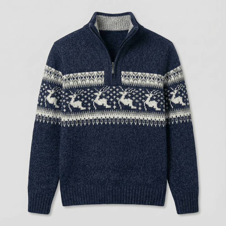 Bryson | Fair Isle Half-Zip Sweater