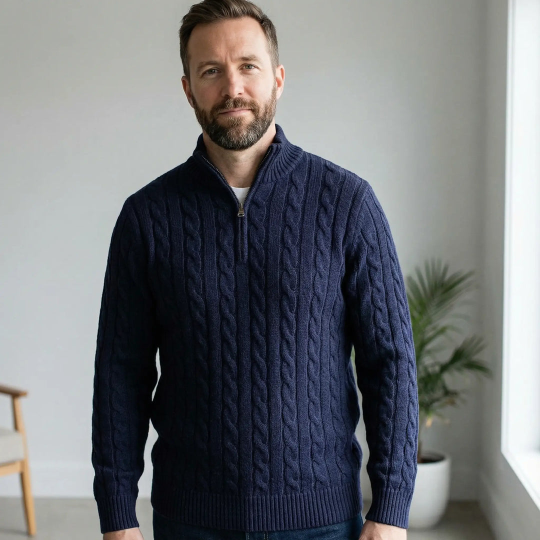 Leo | Men’s Half-Zip Cotton Sweater