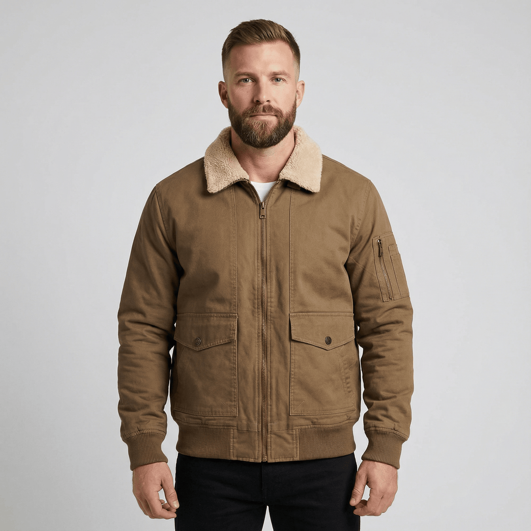 Langley | Fleece Lined Bomber Jacket for Men