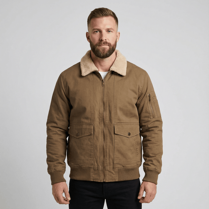 Langley | Fleece Lined Bomber Jacket for Men