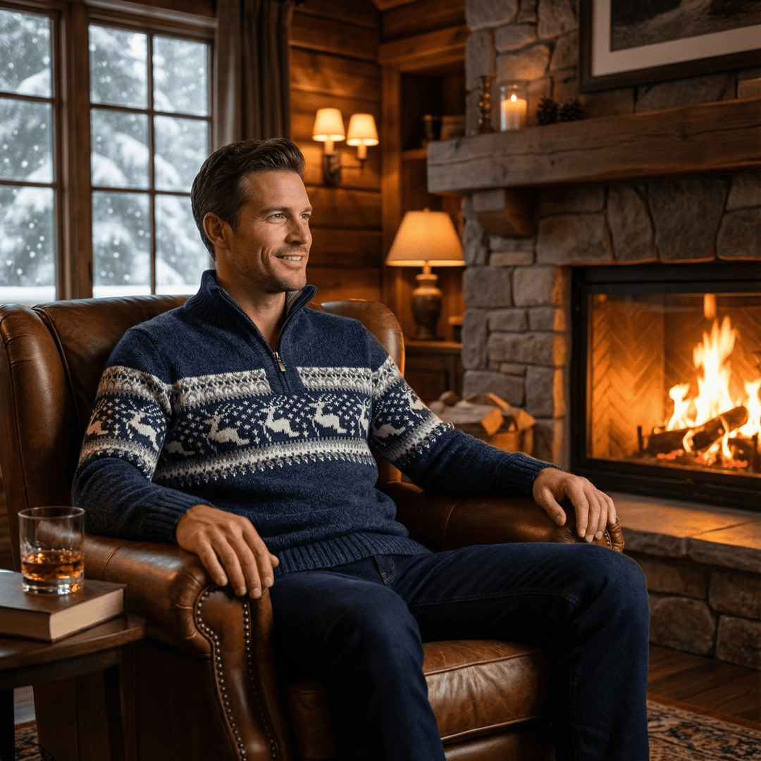 Bryson | Fair Isle Half-Zip Sweater
