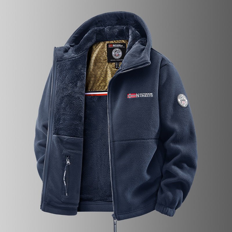 Heavyweight Sherpa-Lined Fleece Jacket