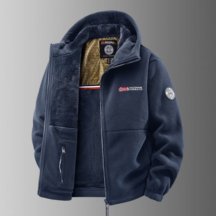 Heavyweight Sherpa-Lined Fleece Jacket