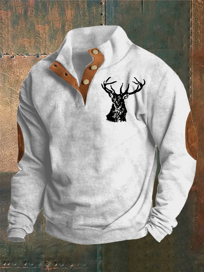 LOGAN | WESTERN-STYLE SWEATSHIRT WITH STAND-UP COLLAR