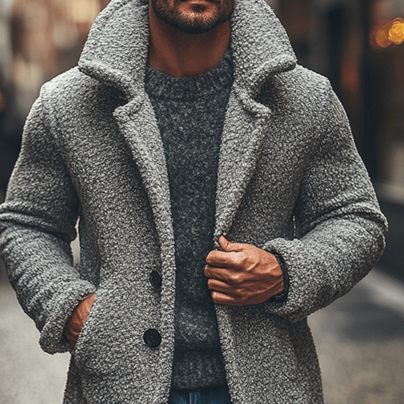 Nathan | Polar Fleece Lapel Coat
