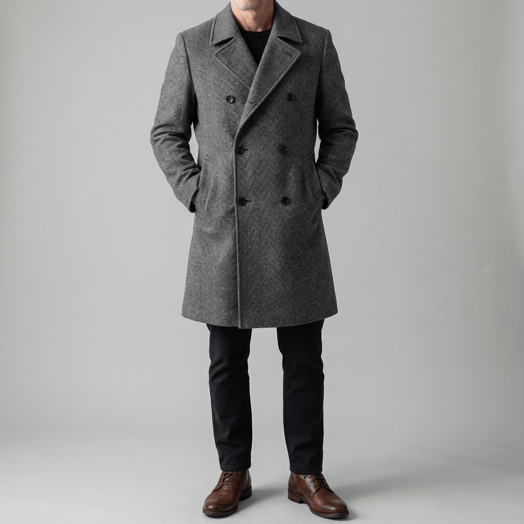 James | Herringbone Men's Coat