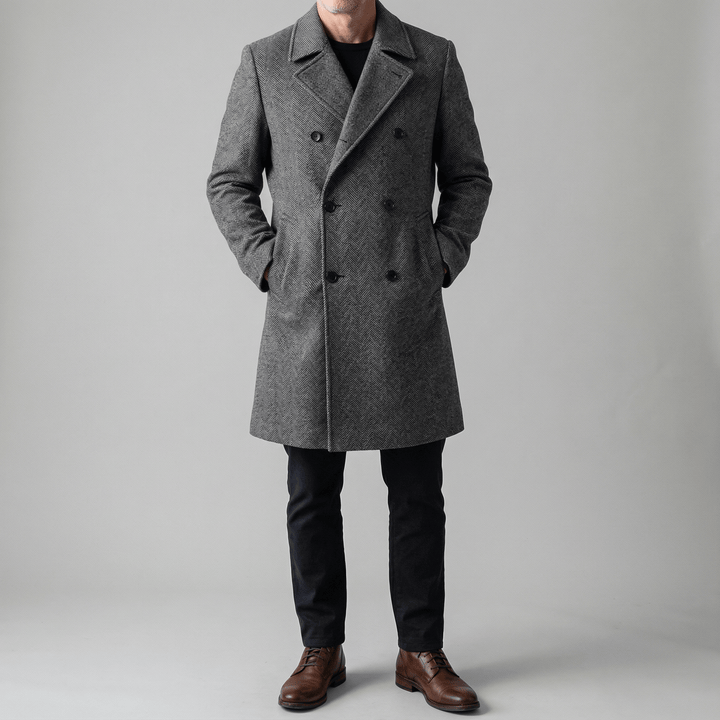 James | Herringbone Men's Coat