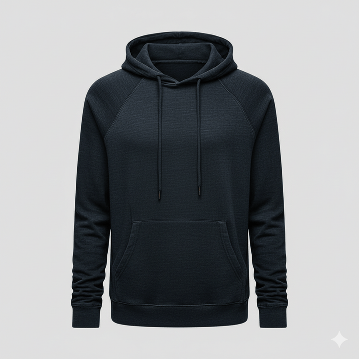 Felix | Retro Solid Kangaroo Pocket Hoodie