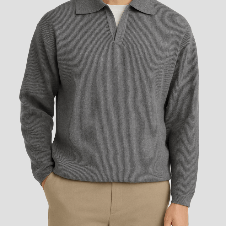 Wyatt | Folded Collar Knit Sweater