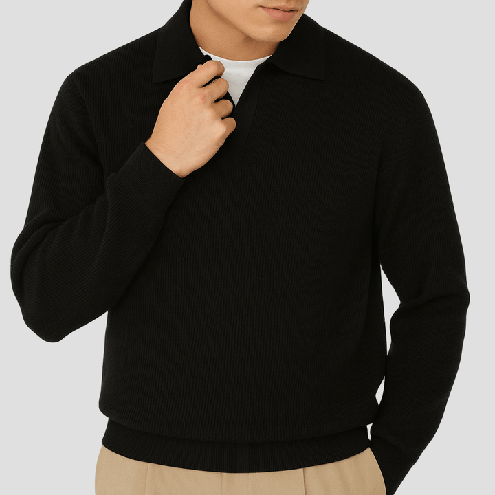 Wyatt | Folded Collar Knit Sweater