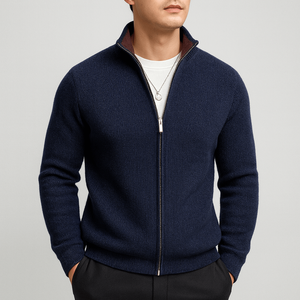 Mason | Cozy Knitted Zip Sweater