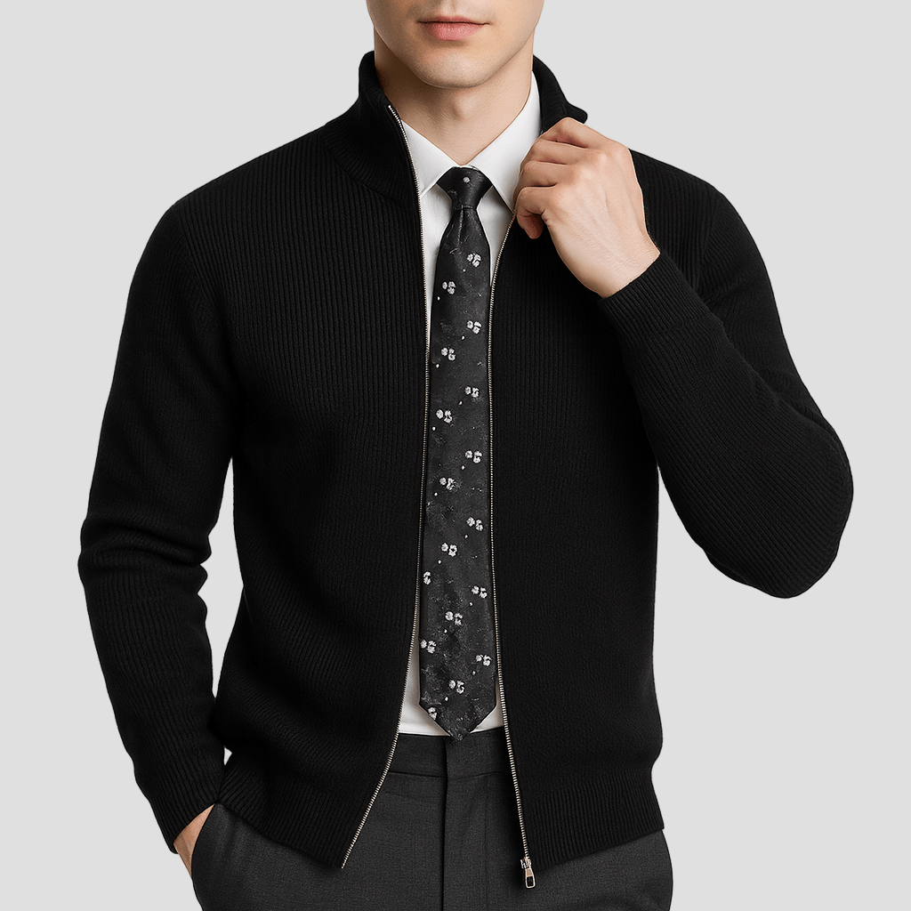 Mason | Cozy Knitted Zip Sweater