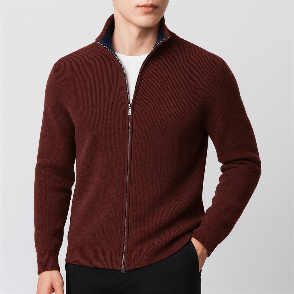 Mason | Cozy Knitted Zip Sweater